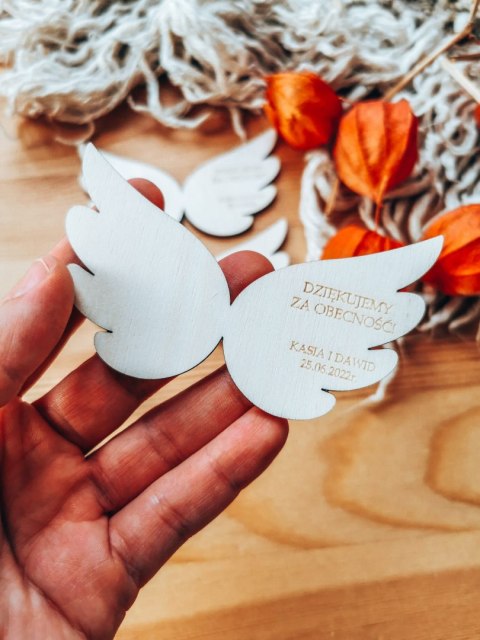 Skrzydła ! 3szt ! - PODZIĘKOWANIE ślubne (9cm/12cm) - - - (skrzydełka do aniołka, anioła, aniołek, anioł)
