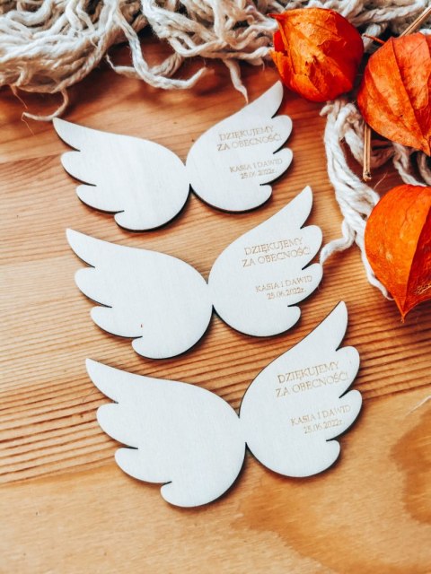 Skrzydła ! 3szt ! - PODZIĘKOWANIE ślubne (9cm/12cm) - - - (skrzydełka do aniołka, anioła, aniołek, anioł)
