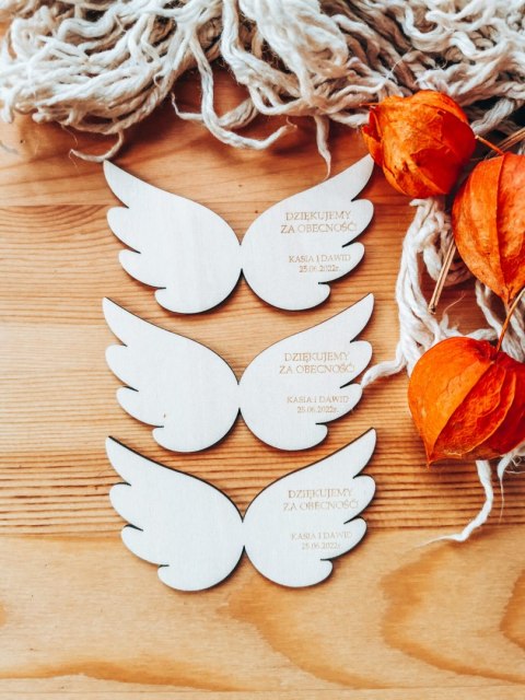 Skrzydła ! 3szt ! - PODZIĘKOWANIE ślubne (9cm/12cm) - - - (skrzydełka do aniołka, anioła, aniołek, anioł)