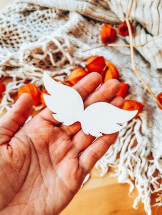 Skrzydła ! 6szt ! (7,5cm/9cm/12cm/18cm) - wzór 08 - - - (skrzydełka anioła, do aniołka, aniołek, anielskie)