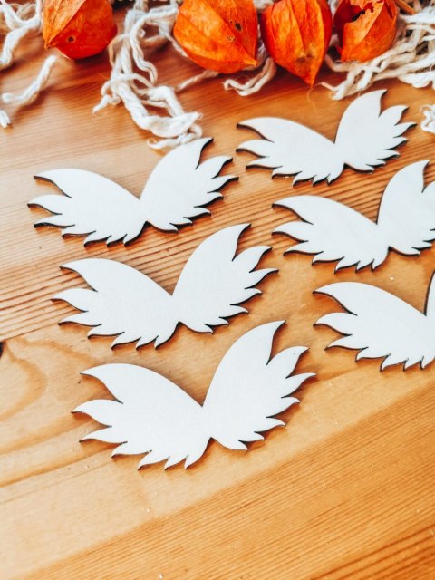 Skrzydła ! 6szt ! (7,5cm/9cm/12cm/18cm) - wzór 09 - - - (skrzydełka anioła, do aniołka, aniołek, anielskie)