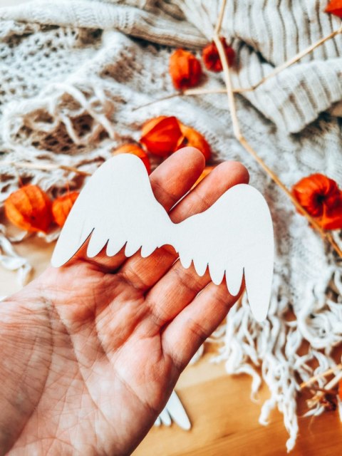 Skrzydła ! 6szt ! (7,5cm/9cm/12cm/18cm) - wzór 10 - - - (skrzydełka anioła, do aniołka, aniołek, anielskie)