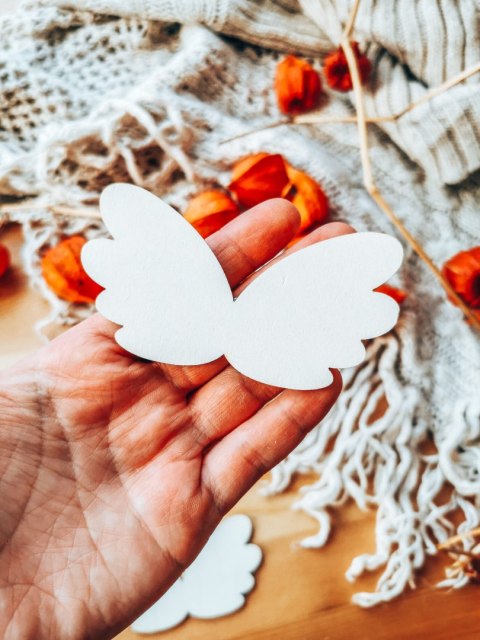 Skrzydła ! 6szt ! (7,5cm/9cm/12cm/18cm) - wzór 11 - - - (skrzydełka anioła, do aniołka, aniołek, anielskie)