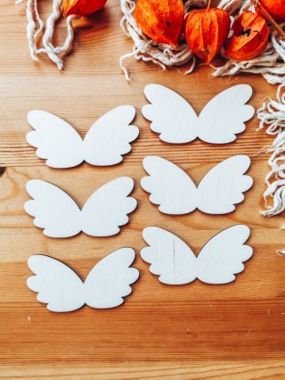 Skrzydła ! 6szt ! (7,5cm/9cm/12cm/18cm) - wzór 11 - - - (skrzydełka anioła, do aniołka, aniołek, anielskie)