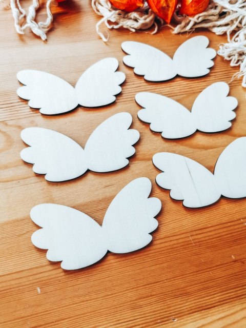 Skrzydła ! 6szt ! (7,5cm/9cm/12cm/18cm) - wzór 11 - - - (skrzydełka anioła, do aniołka, aniołek, anielskie)