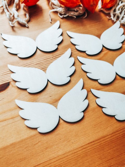 Skrzydła ! 6szt ! (7,5cm/9cm/12cm/18cm) - wzór 12 - - - (skrzydełka anioła, do aniołka, aniołek, anielskie)