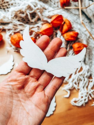 Skrzydła ! 6szt ! (7,5cm/9cm/12cm/18cm) - wzór 13 - - - (skrzydełka anioła, do aniołka, aniołek, anielskie)