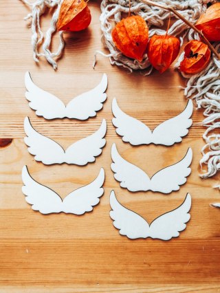 Skrzydła ! 6szt ! (7,5cm/9cm/12cm/18cm) - wzór 13 - - - (skrzydełka anioła, do aniołka, aniołek, anielskie)