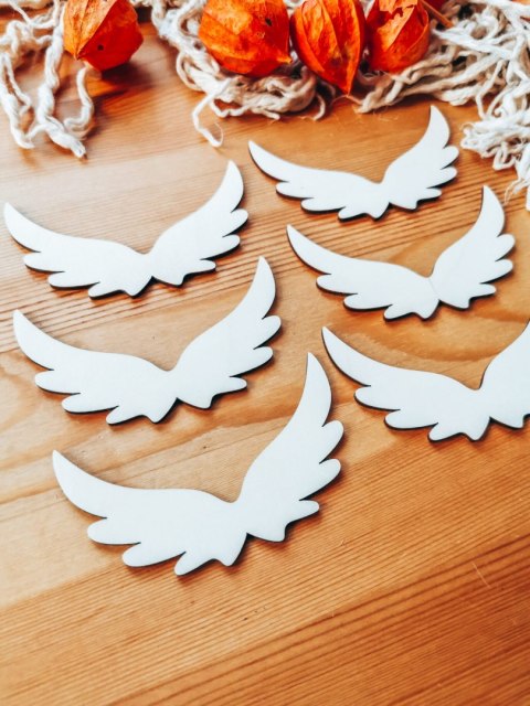 Skrzydła ! 6szt ! (7,5cm/9cm/12cm/18cm) - wzór 14 - - - (skrzydełka anioła, do aniołka, aniołek, anielskie)