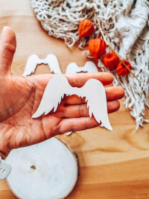 Skrzydła Anioł ! 6szt ! - (7,5cm/9cm/12cm/18cm) - wzór 06 - - - (skrzydełka anioła, do aniołka, aniołek, anielskie)