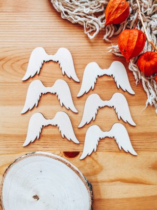 Skrzydła Anioł ! 6szt ! - (7,5cm/9cm/12cm/18cm) - wzór 06 - - - (skrzydełka anioła, do aniołka, aniołek, anielskie)