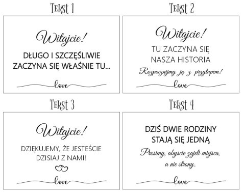 Tablica Powitalna - LOVE