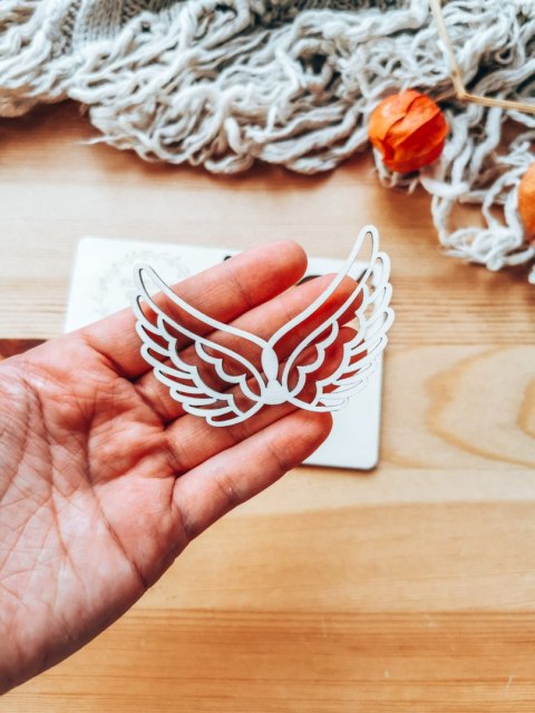 Tabliczka 9,5 x 14,5cm (2szt) - PODZIĘKOWANIE -skrzydła WYJMOWANE - - - (baza do aniołka ze skrzydełkami skrzydłami, skrzydełka,