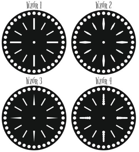 Tarcza zegara 001 - minimalistyczna (4 wzory)