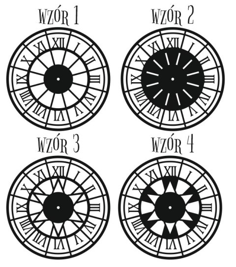 Tarcza zegara 002 - geometryczna (4 wzory)