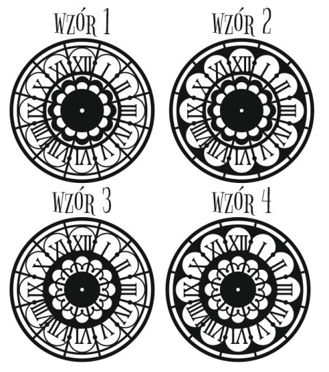 Tarcza zegara 003 - kwiat (4 wzory)