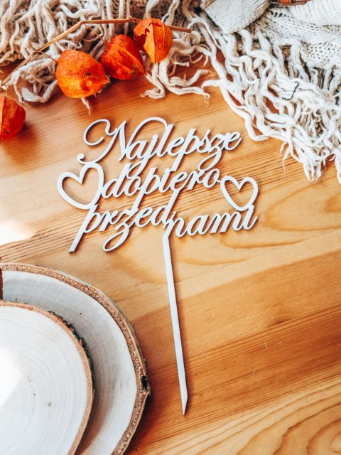 Toper na tort - Najlepsze dopiero przed nami - wzór 3 (TS-020)