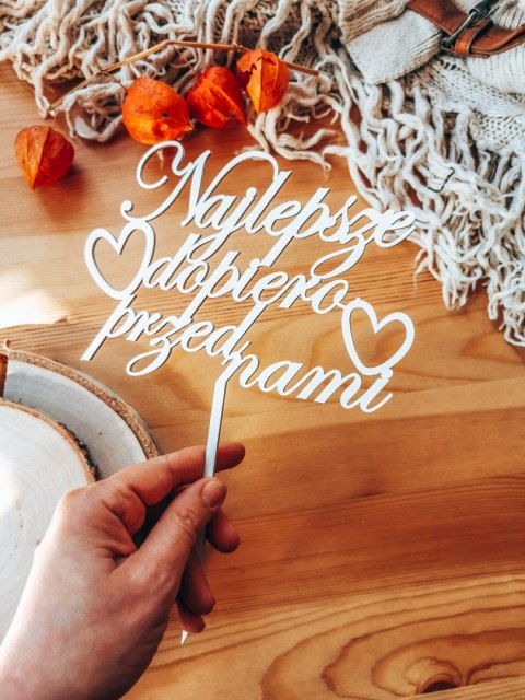 Toper na tort - Najlepsze dopiero przed nami - wzór 3 (TS-020)