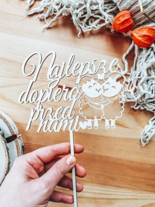 Toper na tort - Najlepsze dopiero... - wzór 02 (TS-002)