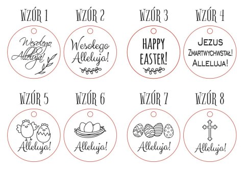 Zawieszka 3-5cm (10szt) - Wesołego Alleluja Wielkanocna