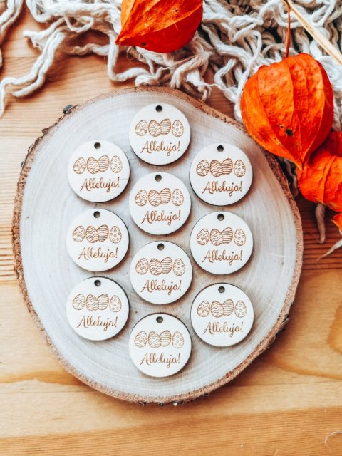 Zawieszka 3-5cm (10szt) - Wesołego Alleluja Wielkanocna