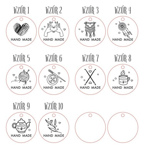 Zawieszka 3-5cm (10szt) - hand made (10 obrazków)