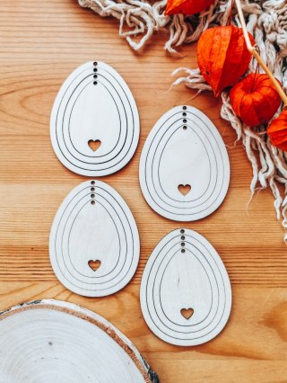 Zawieszka wielkanocna (4szt 4w1) - wzór 03 - ramki