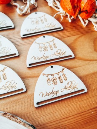 Zawieszka wielkanocna (6szt) - połówka wzór 1 - girlanda