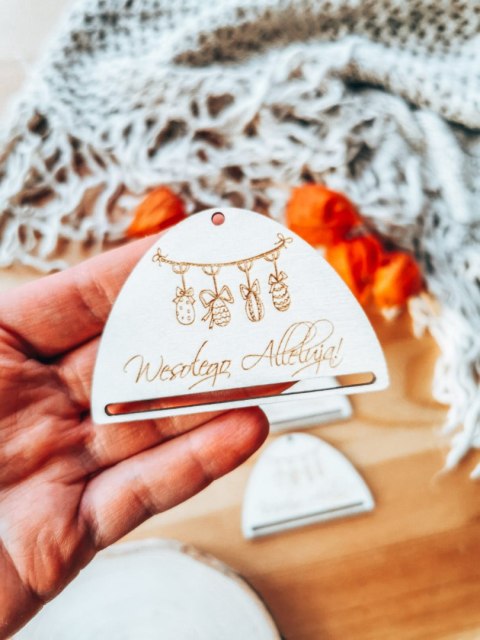 Zawieszka wielkanocna (6szt) - połówka wzór 1 - girlanda