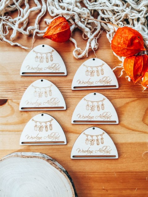 Zawieszka wielkanocna (6szt) - połówka wzór 1 - girlanda