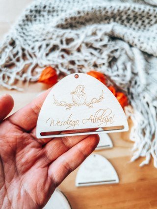 Zawieszka wielkanocna (6szt) - połówka wzór 2 - pisklę