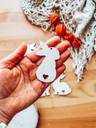 Zawieszka wielkanocna (6szt) - zestaw zajączków