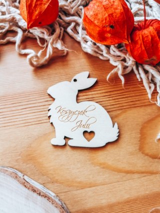 Zawieszka wielkanocna do koszyczka (1szt) - zajączek