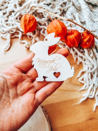 Zawieszka wielkanocna do koszyczka (1szt) - zajączek