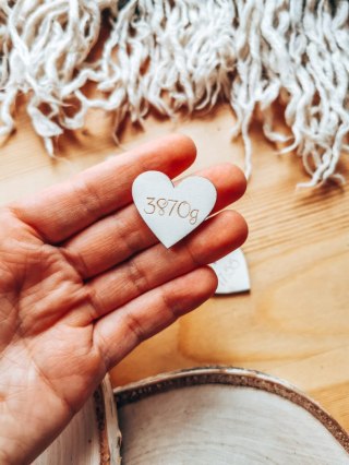 AAA METRYCZKA /IMIONA - ZESTAW 5szt SERDUSZKO 3/4/5cm - - - (dowolny tekst, serduszka imiona, serce imię, serca imienne, scrapki