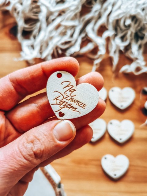 Baza BRELOK (8szt, 3,5cm) - Na zawsze Razem - serce --- (do breloczka breloka lub zawieszki, breloczek serduszko, zawieszka serd