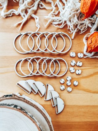 Baza do kolczyków (18szt) - Koło 3w1 - kolczyki