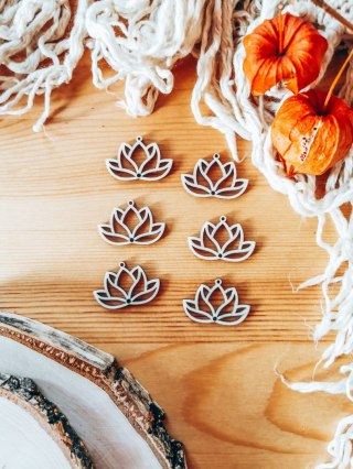 Baza do kolczyków (6szt) - Lotos 01 - kolczyki