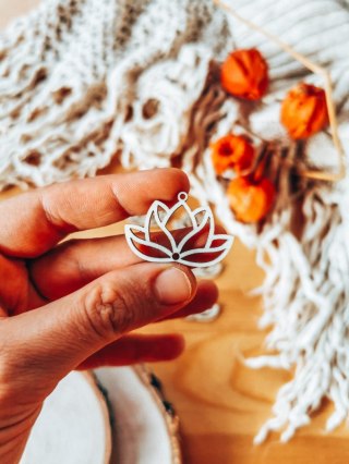 Baza do kolczyków (6szt) - Lotos 01 - kolczyki