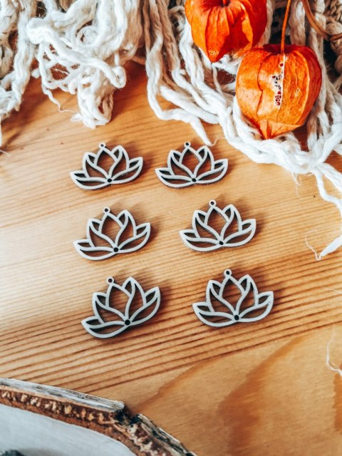 Baza do kolczyków (6szt) - Lotos 01 - kolczyki