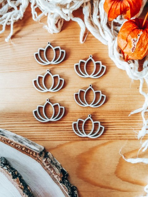 Baza do kolczyków (6szt) - Lotos 03 - kolczyki