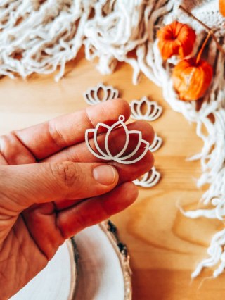 Baza do kolczyków (6szt) - Lotos 03 - kolczyki