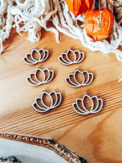 Baza do kolczyków (6szt) - Lotos 03 - kolczyki