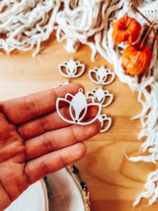 Baza do kolczyków (6szt) - Lotos 04 - kolczyki