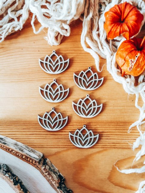 Baza do kolczyków (6szt) - Lotos 05 - kolczyki