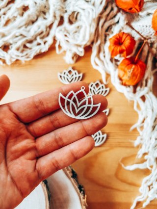 Baza do kolczyków (6szt) - Lotos 05 - kolczyki