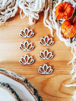 Baza do kolczyków (6szt) - Lotos 06 - kolczyki