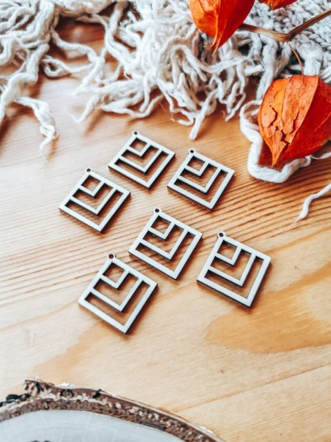 Baza do kolczyków (6szt) - Romb 01 - kolczyki