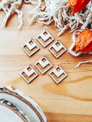 Baza do kolczyków (6szt) - Romb 02 - kolczyki