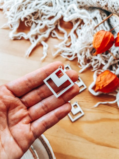 Baza do kolczyków (6szt) - Romb 02 - kolczyki